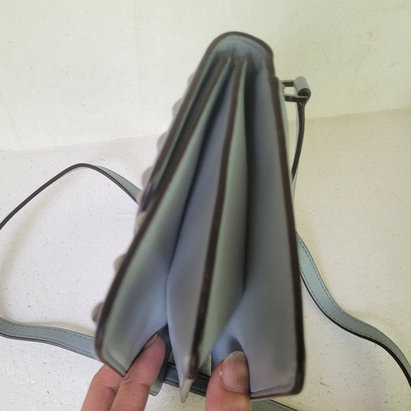 Michael Kors Dusty Blue Crossbody Leather Bag - Picture 10 of 10